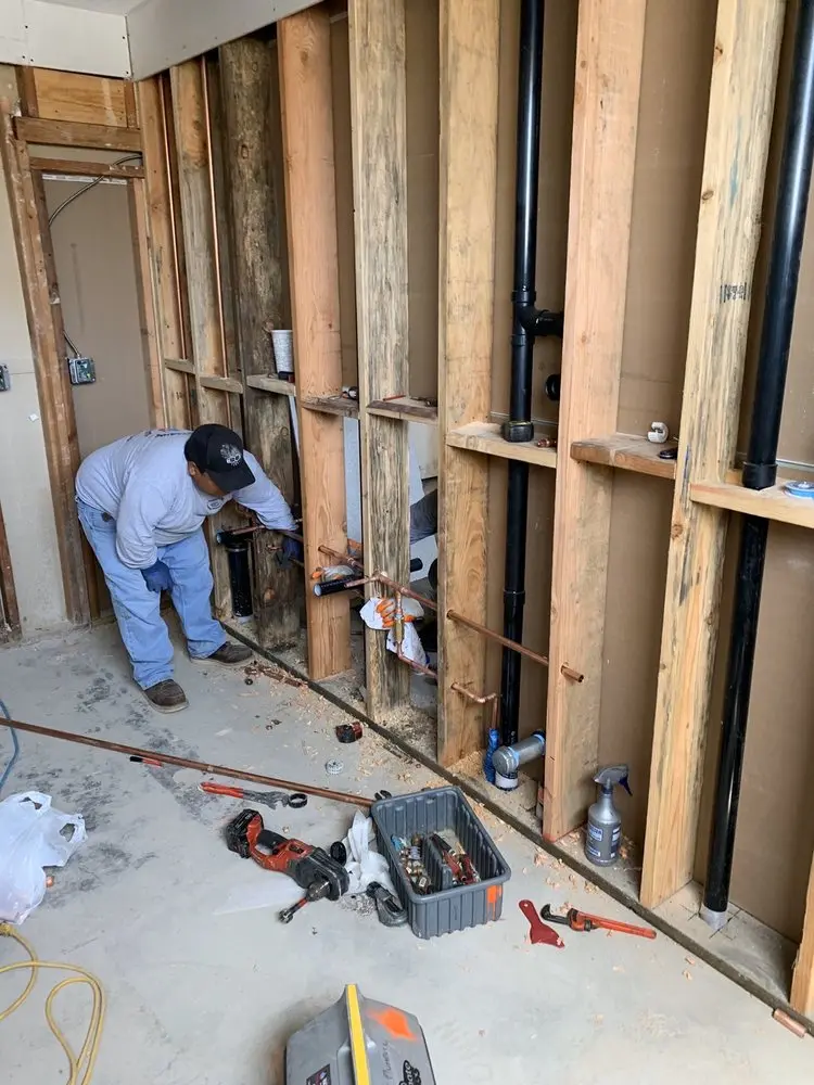 Commercial rough-in plumbing for Trenchless Sewer Repair in Concord